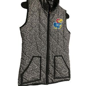 Women’s Herringbone Quilted KU Jayhawks Vest-Small